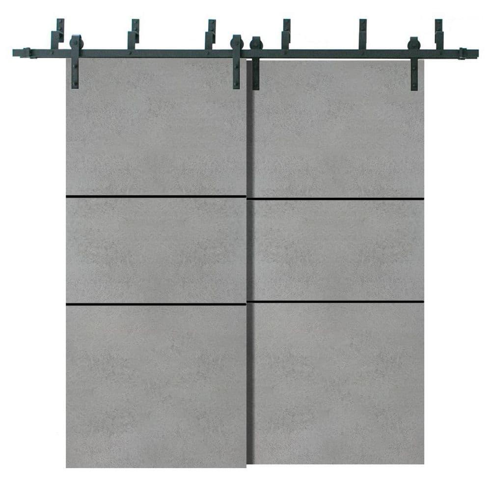 SARTODOORS Solid + Manufactured Wood Paneled Barn Door