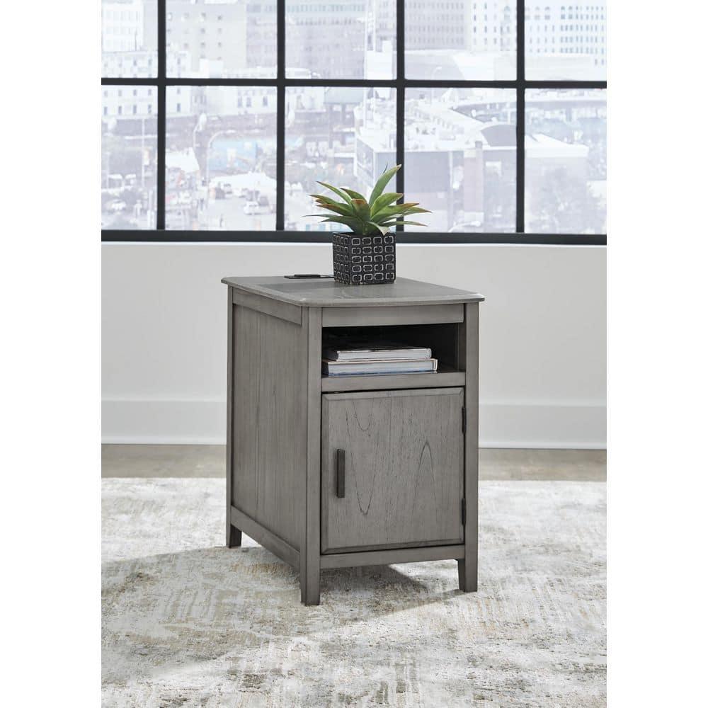 Signature Design by Ashley Casual Devonsted Chairside End Table  Gray