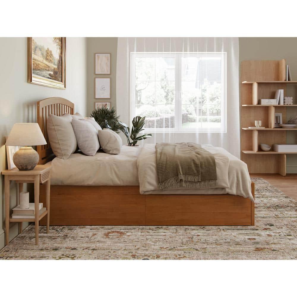 Solid Wood Platform Storage Bed