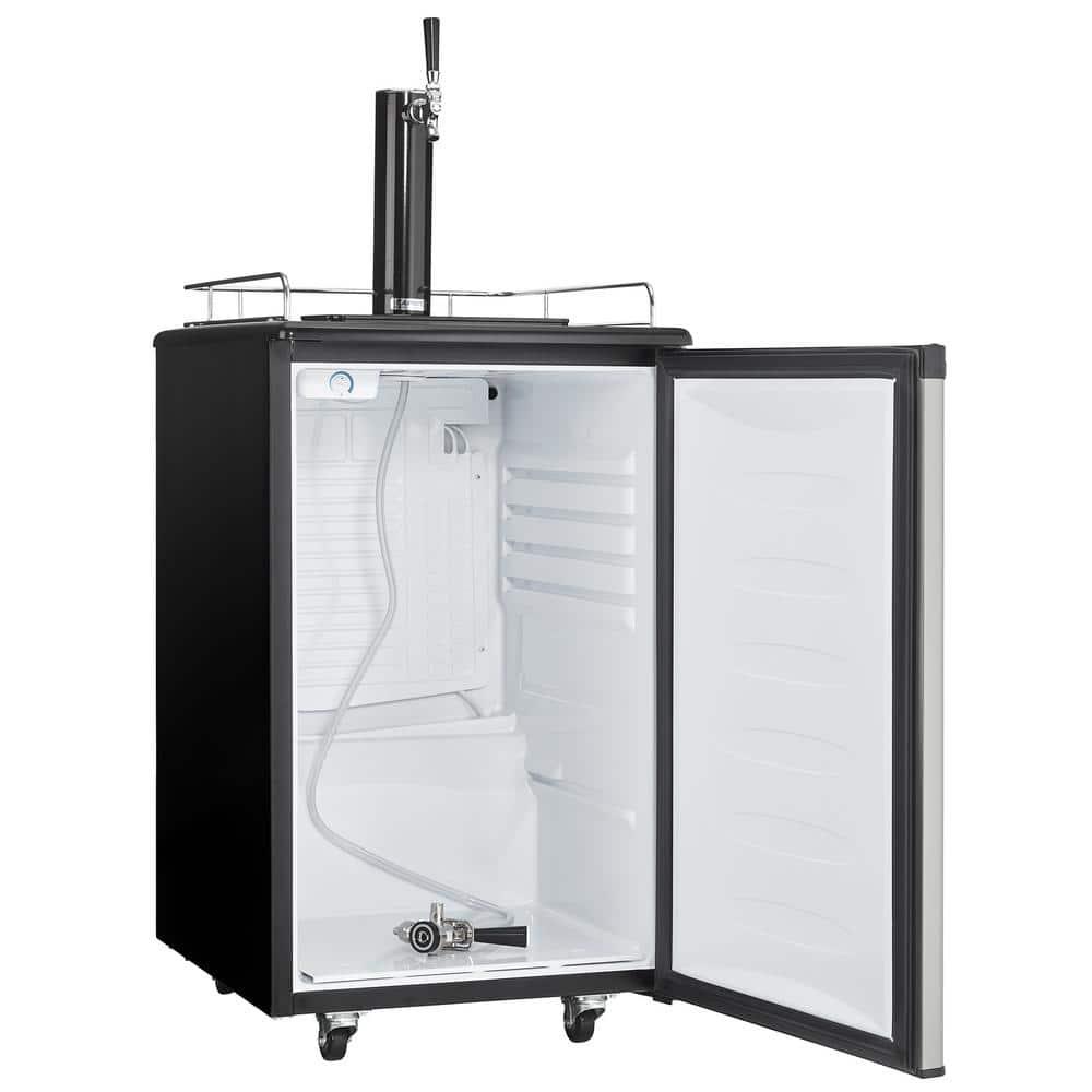 Danby Danby 5.4 Cubic Feet Silver Single Tap Half Barrel (Full Size) Freestanding Kegerator with Adjustable Temperature