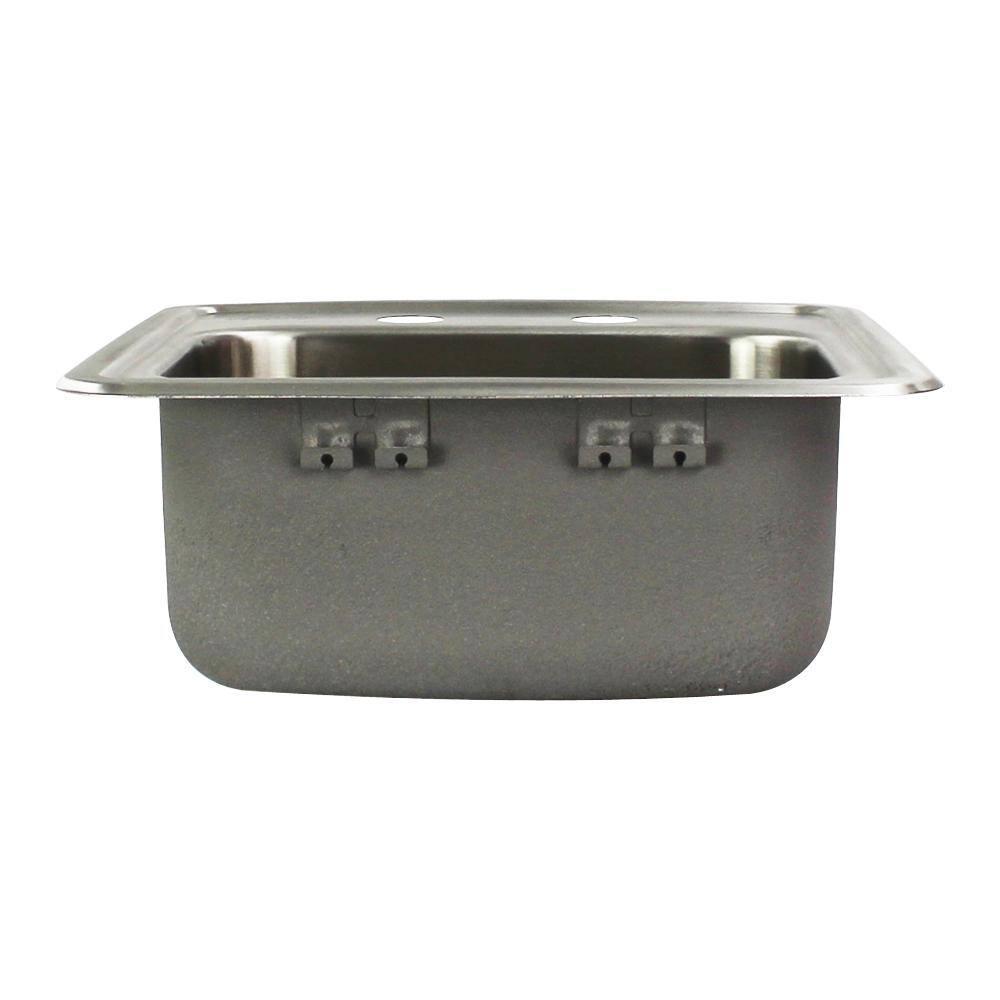 15'' L Drop-In Single Bowl Stainless Steel Kitchen Sink