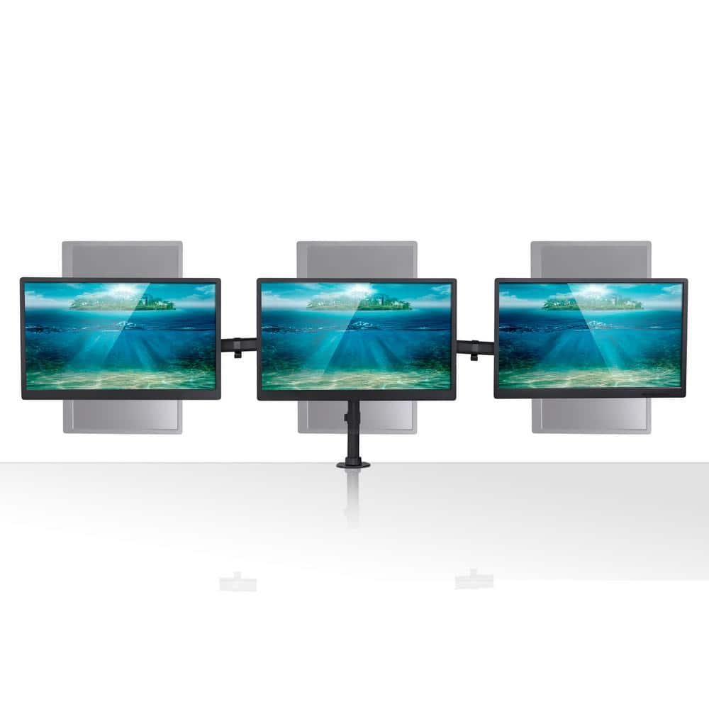 Mount-it Mount-It Full Motion Triple Monitor Mount 3 Screen Desk Stand Fits 13 - 27 in. Computer Monitors