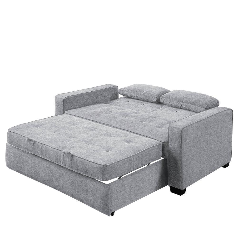 Serta Monroe 72.6" Queen Square Arm Tufted Back Convertible Sleeper Sofa with Cushions