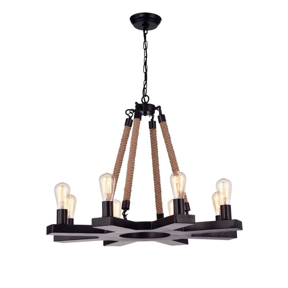 Hong Kong Best New Zhu Yuan Lighting Co. Lalveri 8-Light Candle Style Wagon Wheel Chandelier
