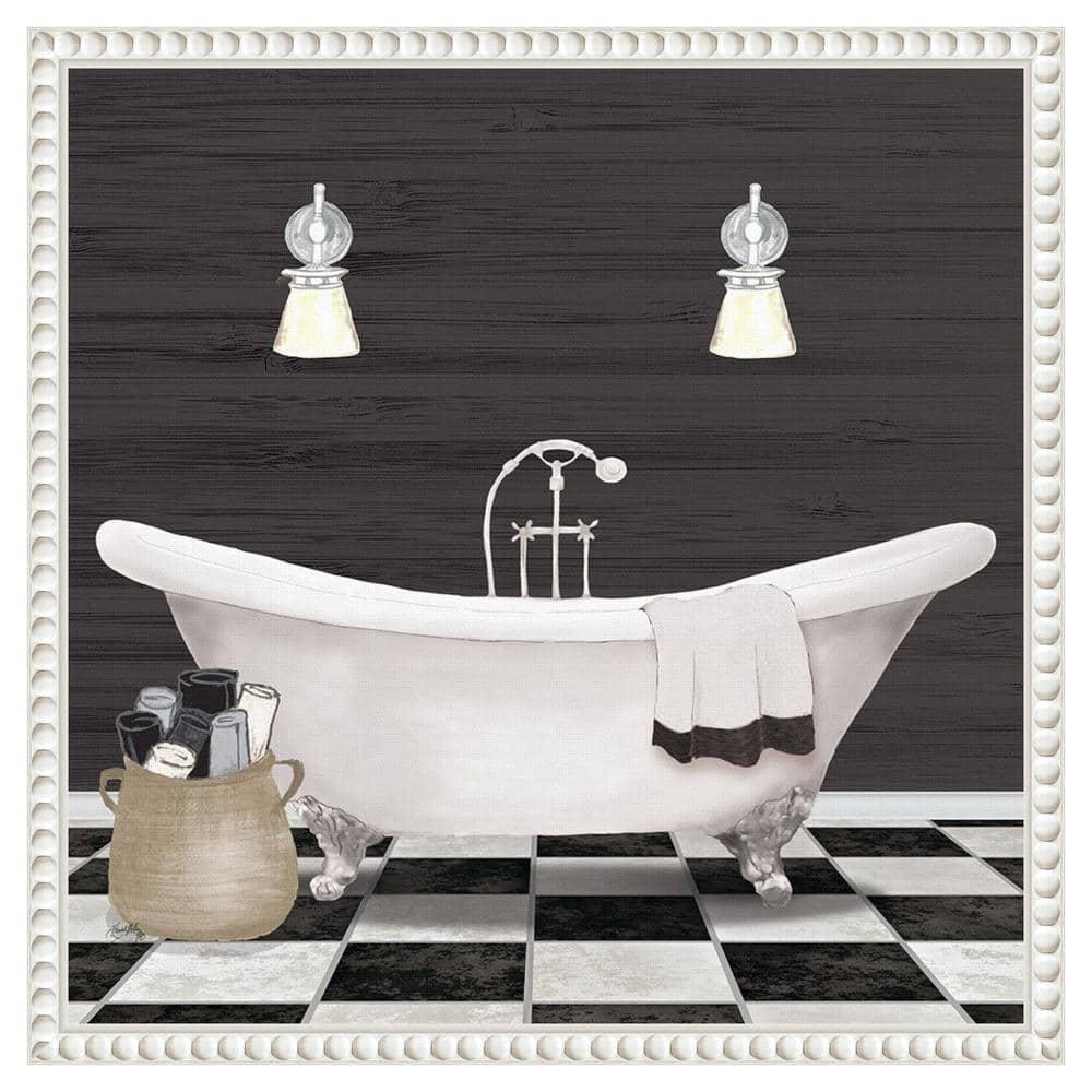 Amanti Art Modern Bathroom I by Elizabeth Medley Canvas Wall Art Print Framed 16 x 16-in.