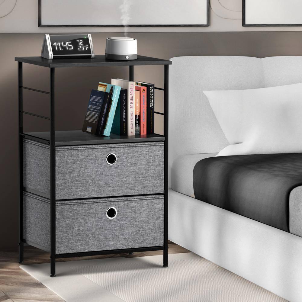 2 Drawers Table Dresser - Black