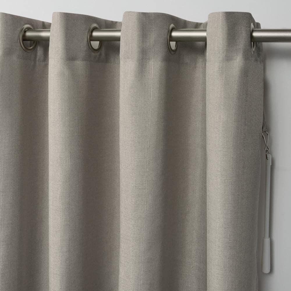 108"x84" Loha Patio Grommet Top Single Curtain Panel Beige - Exclusive Home: Light Filtering Indoor Patio Door Curtain