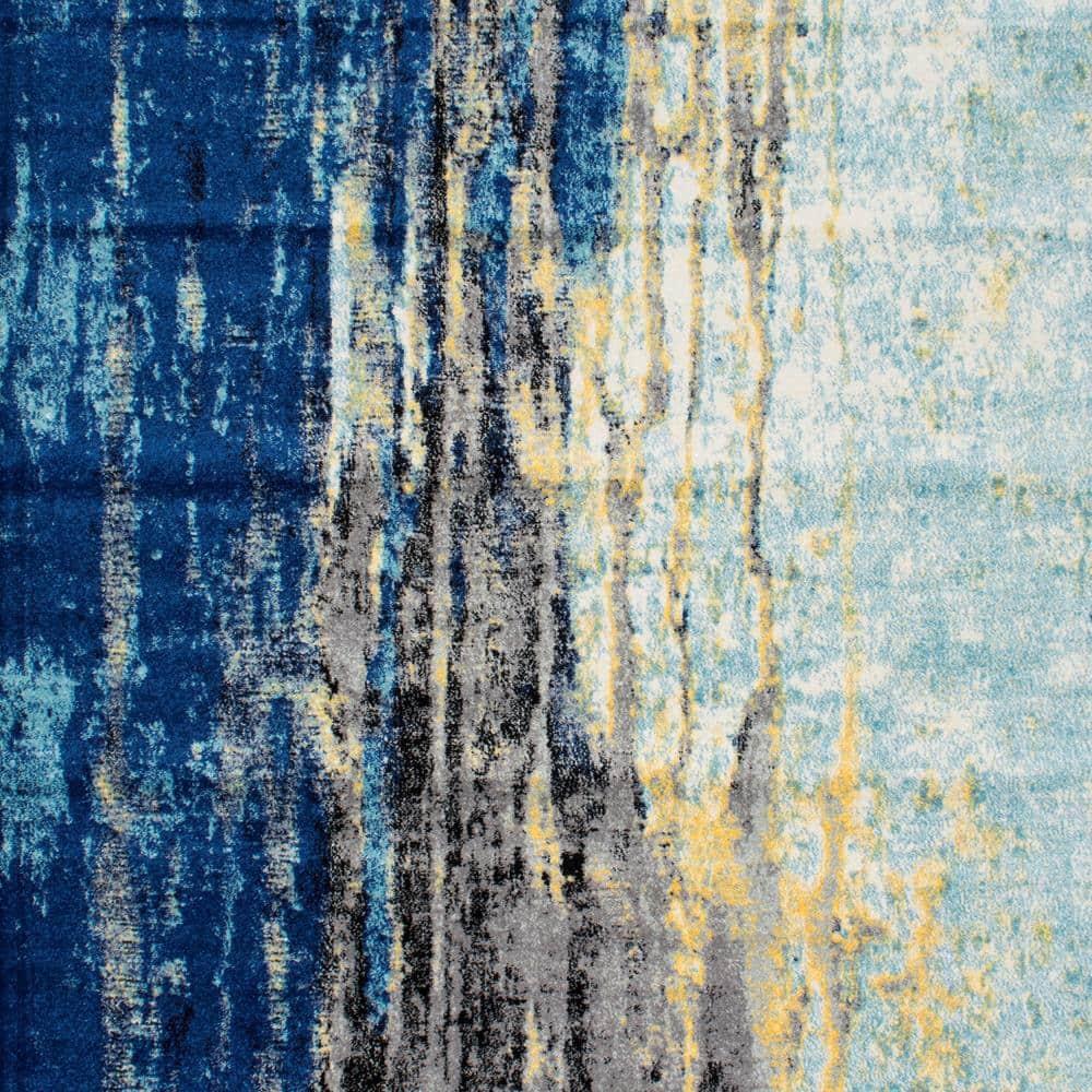 nuLOOM Waterfall Vintage Abstract Area Rug, 8', Blue