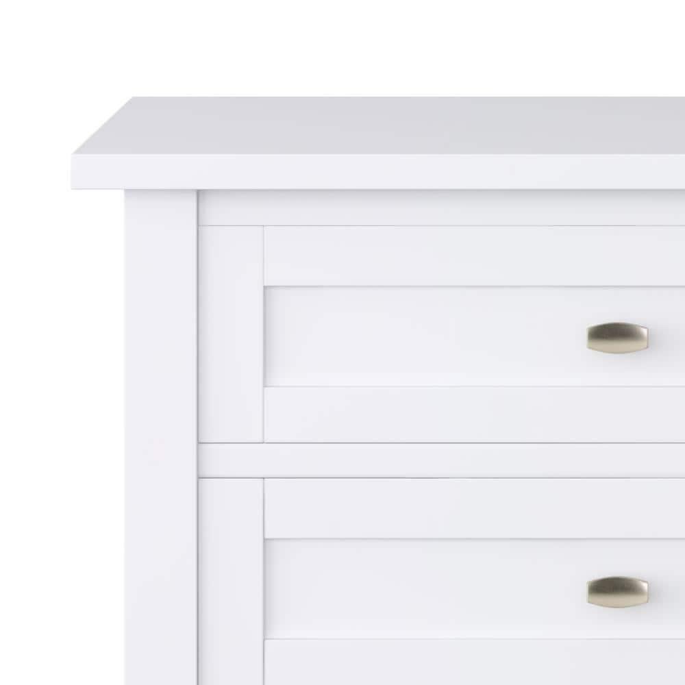 Simpli Home Warm Shaker 24"W Solid Wood Bedside Table with Two Drawers