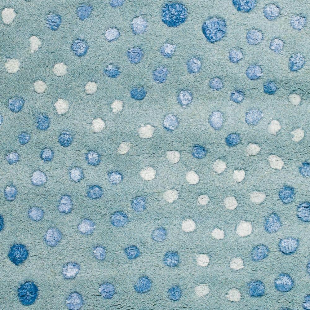 Safavieh Soho Iota 2 x 3 (ft) Tufted Wool Light Blue Rectangular Indoor Abstract Throw rug