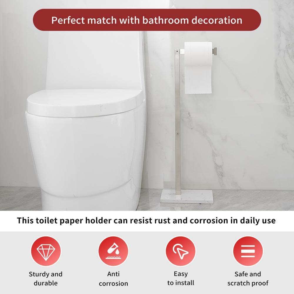 Free Standing Toilet Paper Holder with Weighted Base