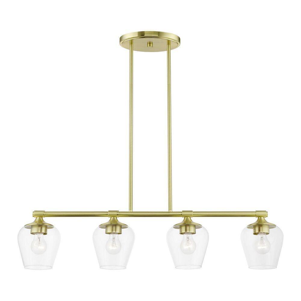 Livex Lighting Willow 4 - Light Chandelier in  Satin Brass