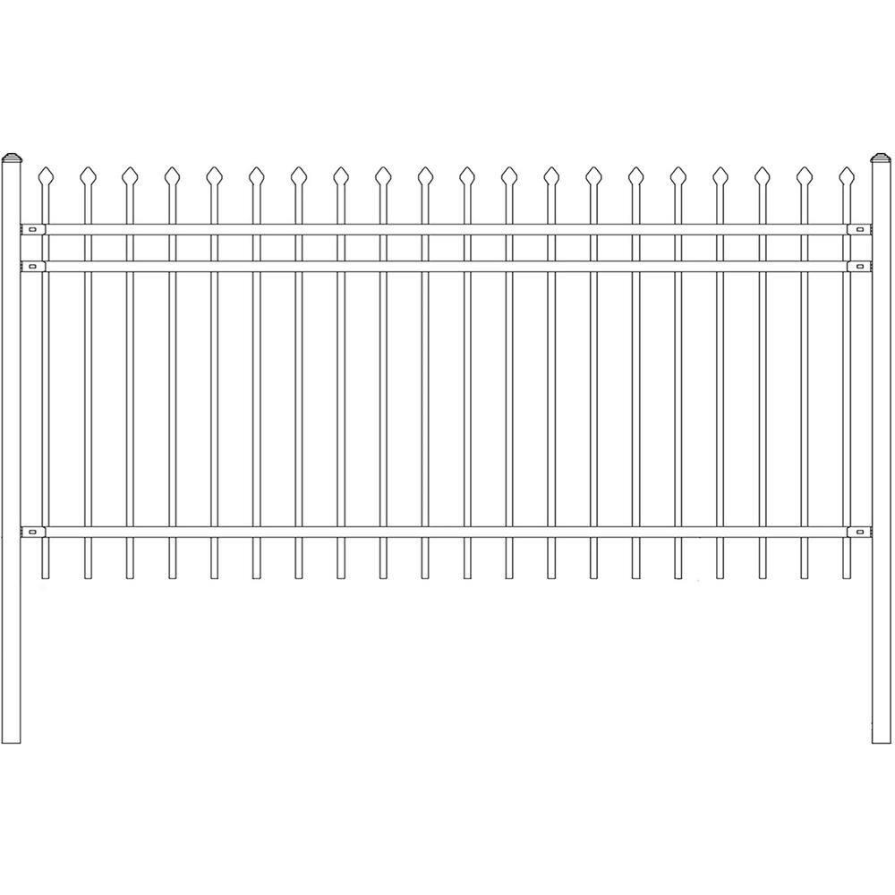 ALEKO 60'' H x 93'' W Black Stainless Steel Fencing