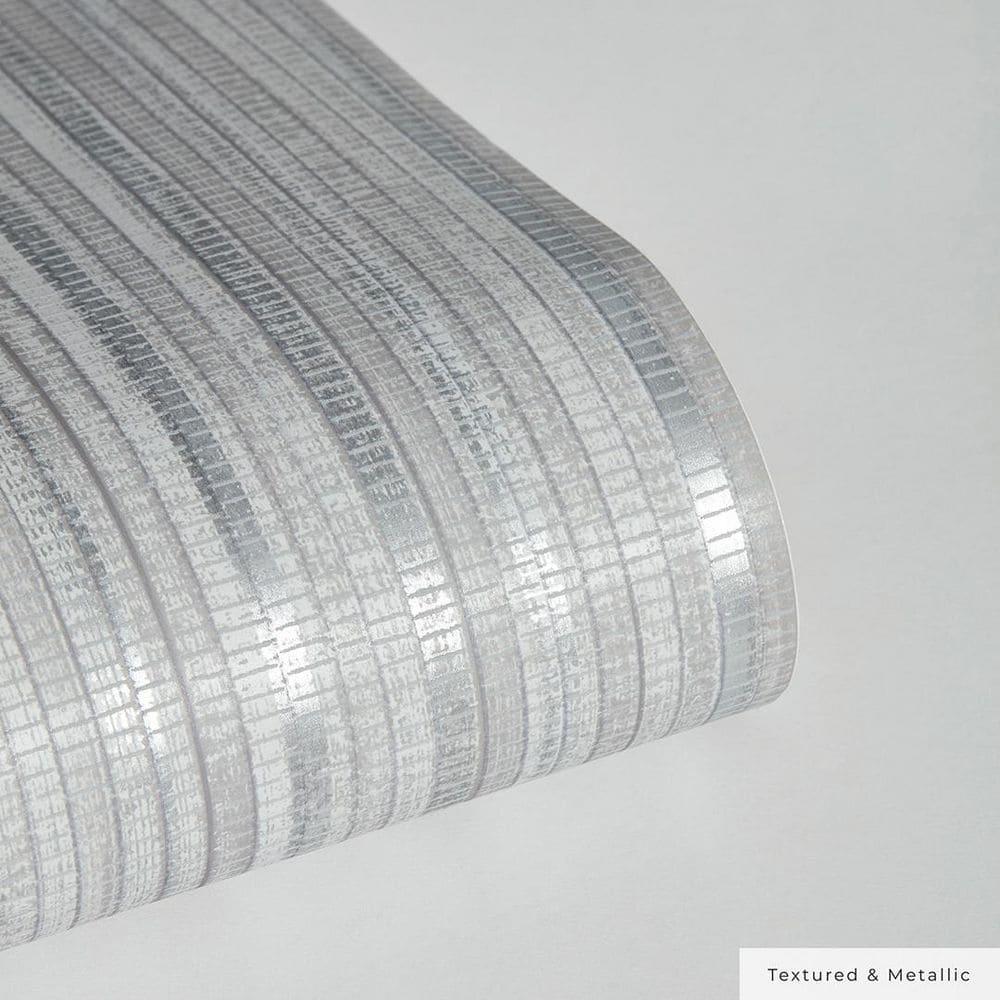 Tempaper & Co.® Faux Grasscloth Removable Peel and Stick Wallpaper, Textured Sterling Silver, 28 sq ft: Vinyl, Self-Adhesive