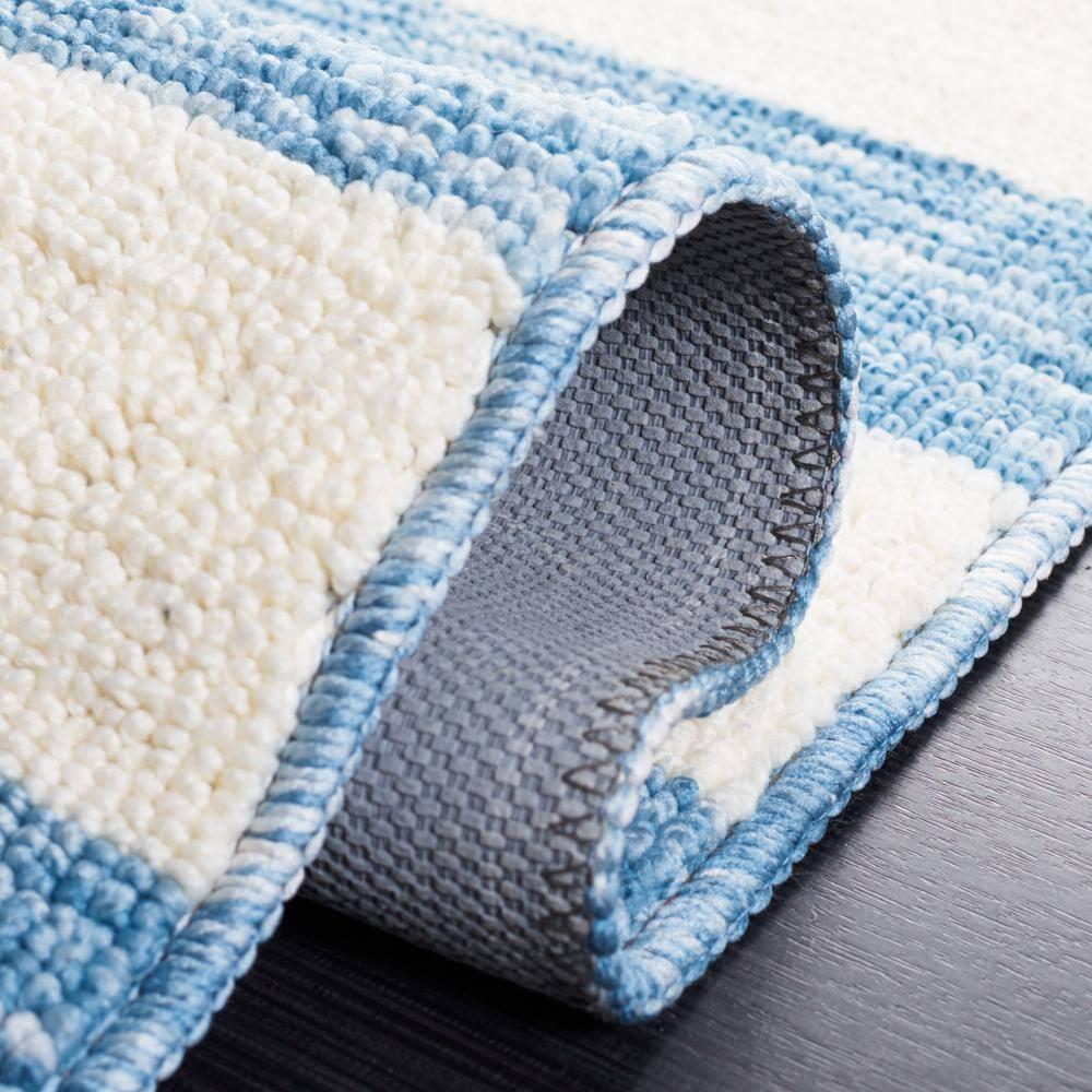 Easy Care ECR115 Power Loomed Machine Washable Indoor Area Rug - Light Blue/Ivory - 4'x6' - Safavieh