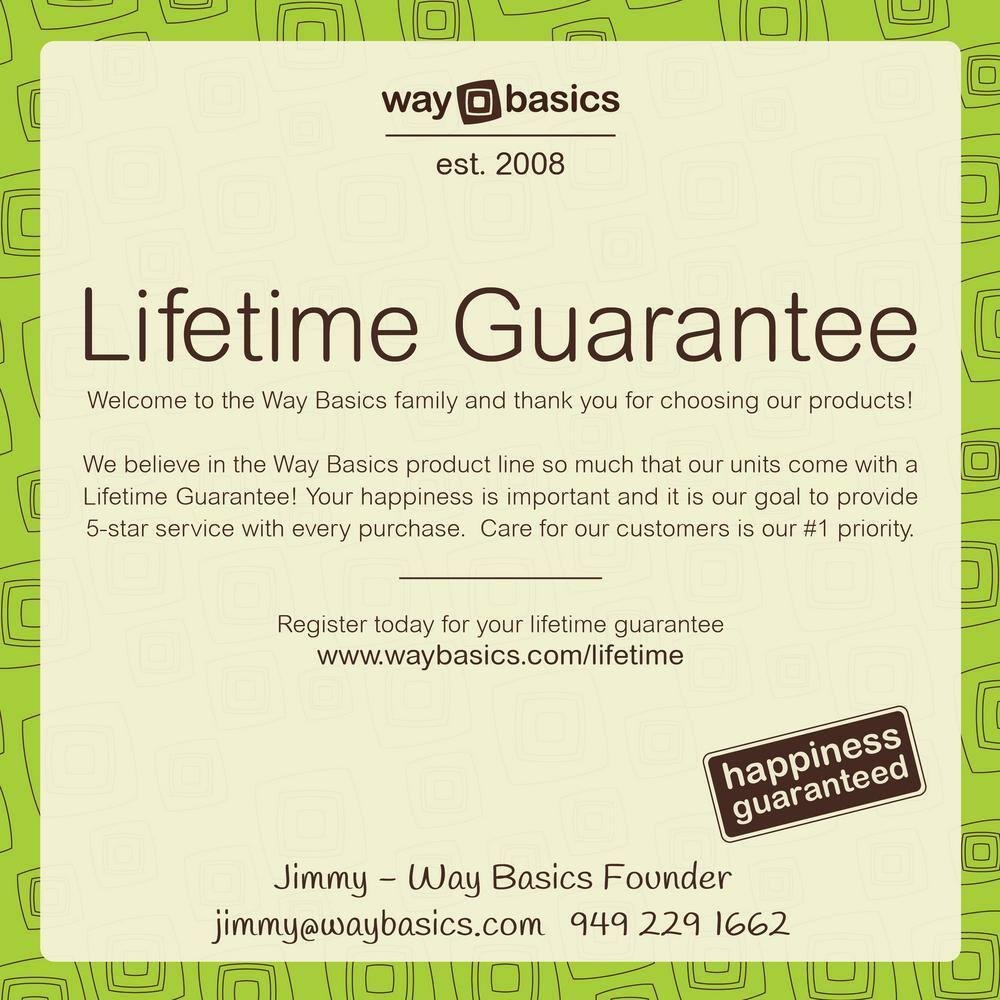 Way Basics Modular Connect Shelf Cube Cubby Storage Stackable Closet Organizer Display Shelf, White