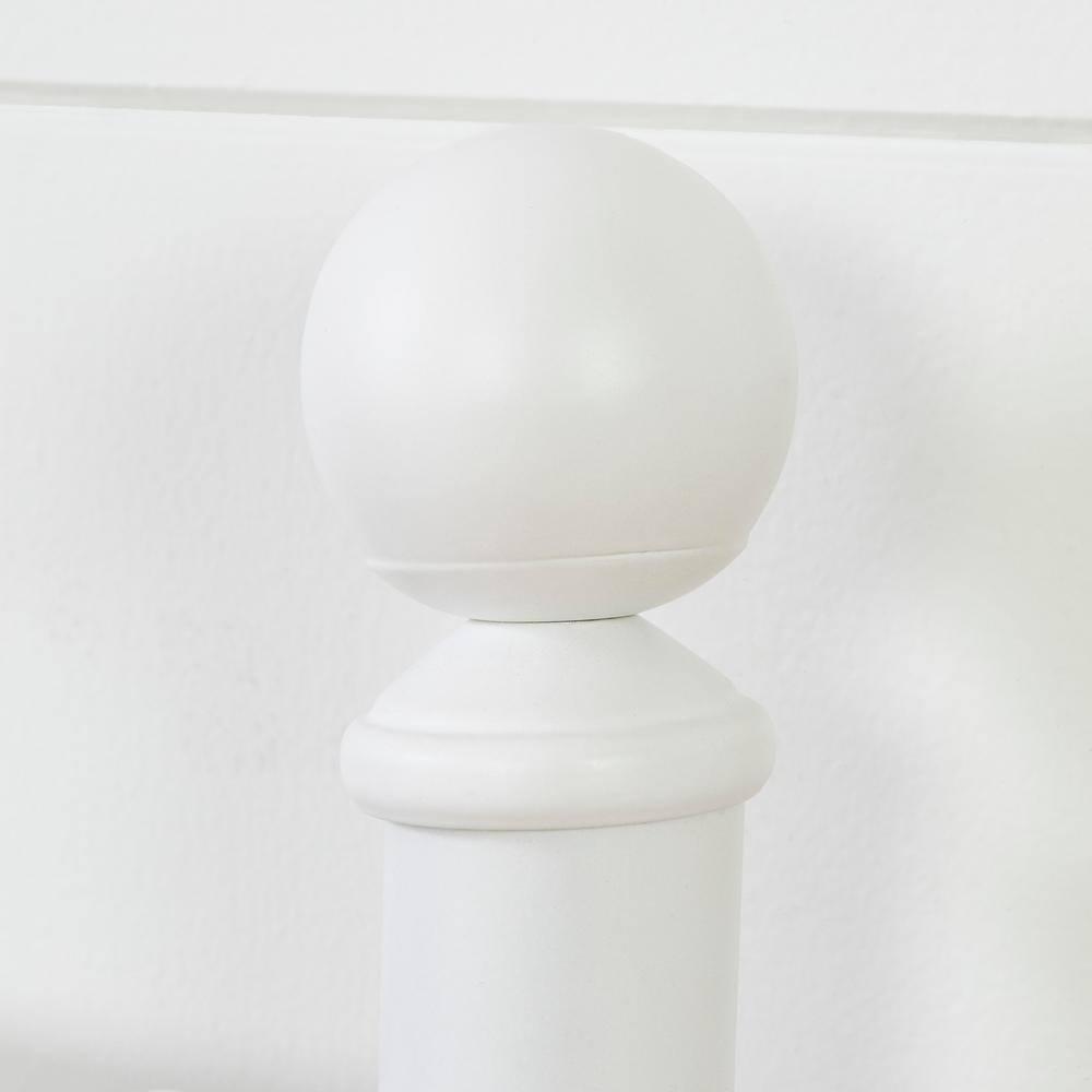 South Shore Summer Breeze Complete Metal Platform Bed, Full Size, Pure White