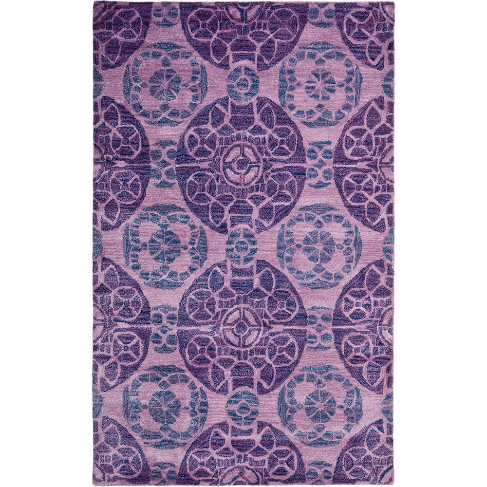 Wyndham WYD376 Hand Tufted Indoor Area Rug - Purple - 4'x6' - Safavieh.