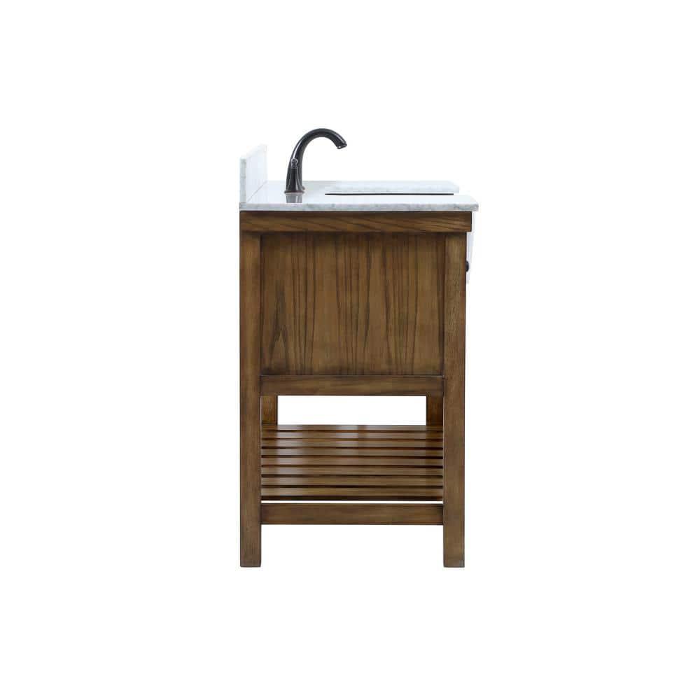 Elegant Kitchen and Bath Elegant Kitchen and Bath 42 Inch Single Bathroom Vanity in Driftwood with Backsplash
