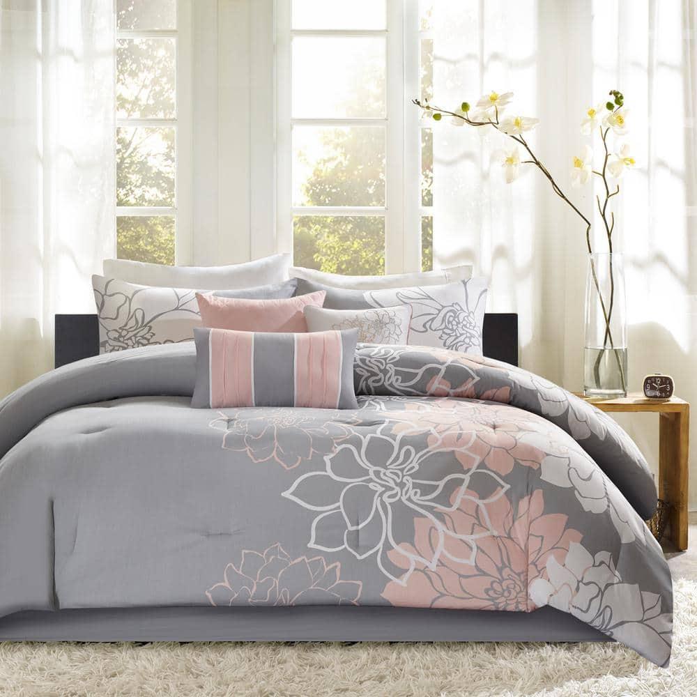 Madison Park Lola 7 Piece Floral Cotton Comforter Set