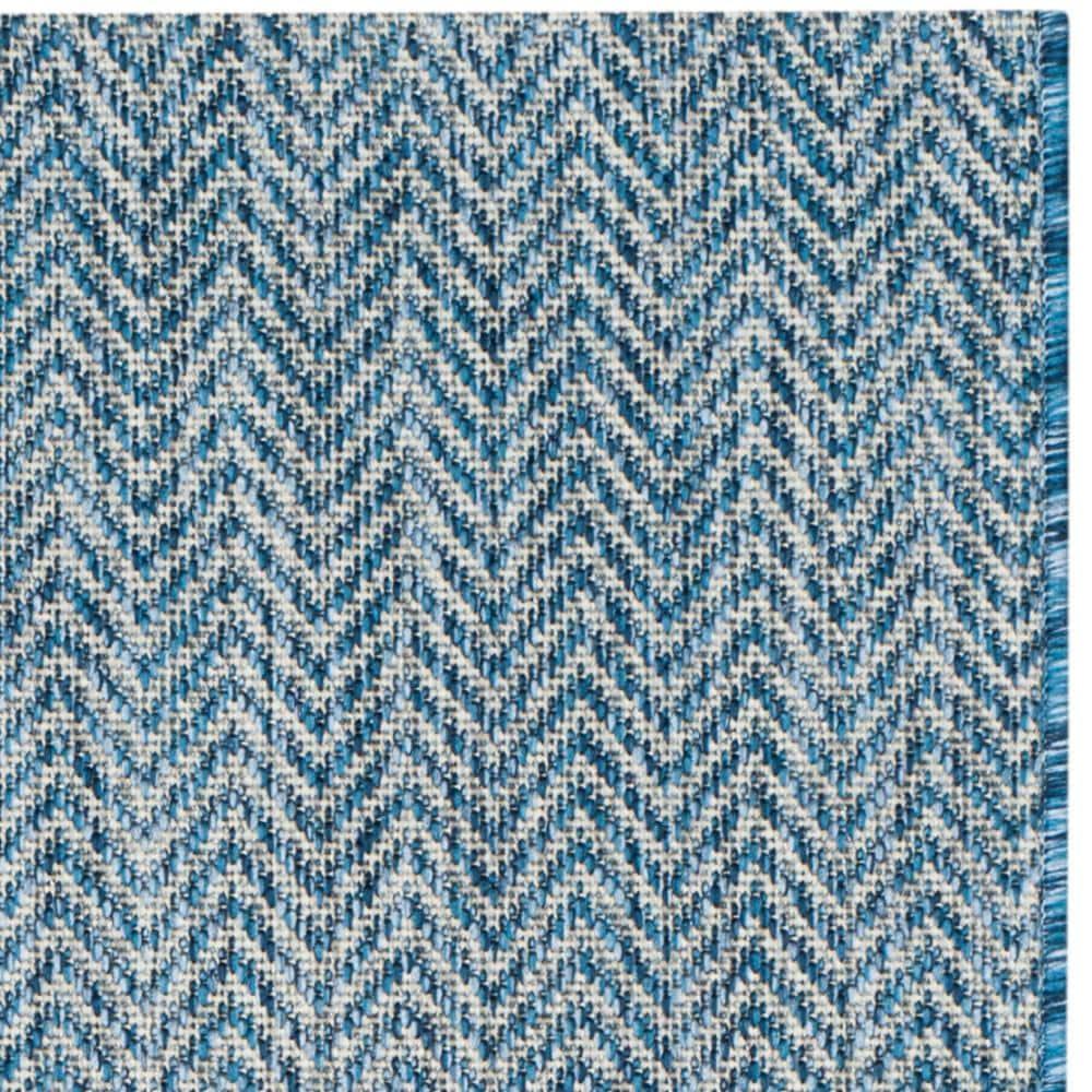 Courtyard CY8022 Power Loomed Indoor and Outdoor Accent Rug - Navy/Grey - 2'7"x5' - Safavieh
