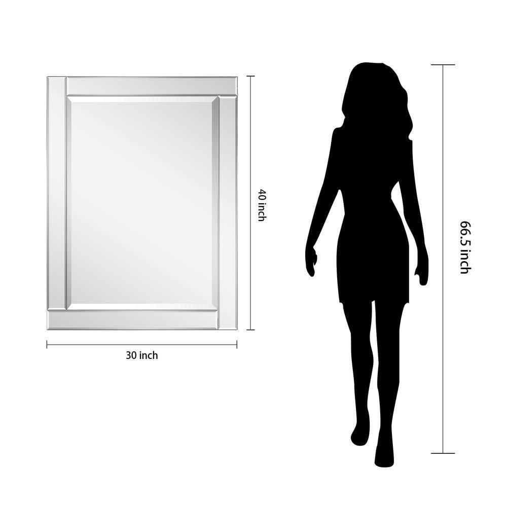 Empire Art Direct  Moderno Beveled Rectangle Wall Mirror