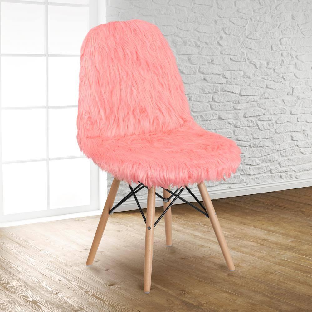 Flash Furniture Shaggy Dog Hermosa Pink Accent Chair