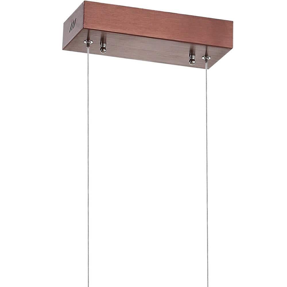 Draper 40" Dimmable Adjustable Integrated LED Metal Linear Pendant, Anodized Bronze