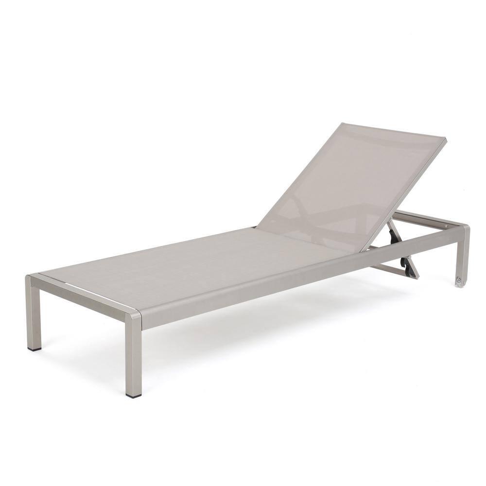 Noble House Cape 6-Seater Aluminum Estate Collection with 7-Piece Set in Gray