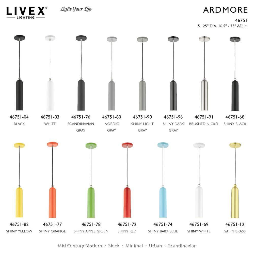 Livex Lighting Ardmore 6 - Light Island Pendant Light in  Shiny Black