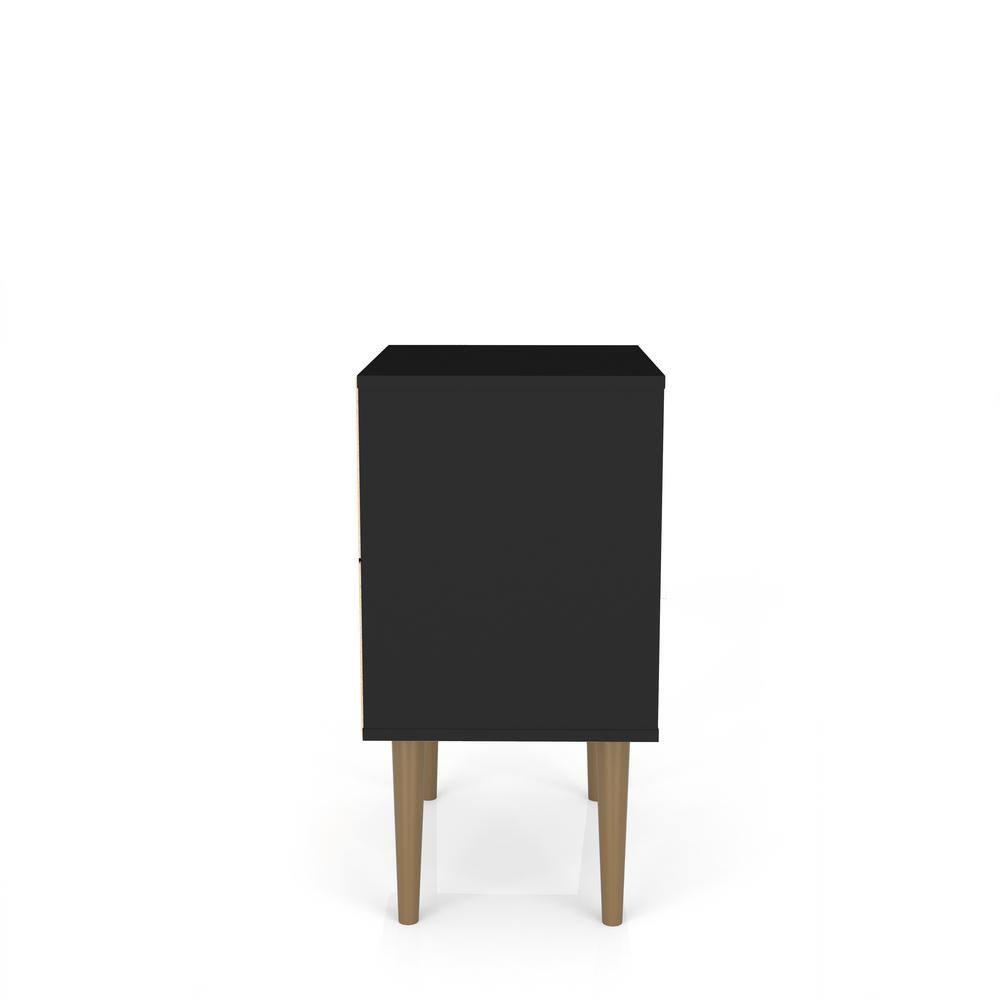 Liberty 1.0 Mid Century Modern Nightstand Black - Manhattan Comfort