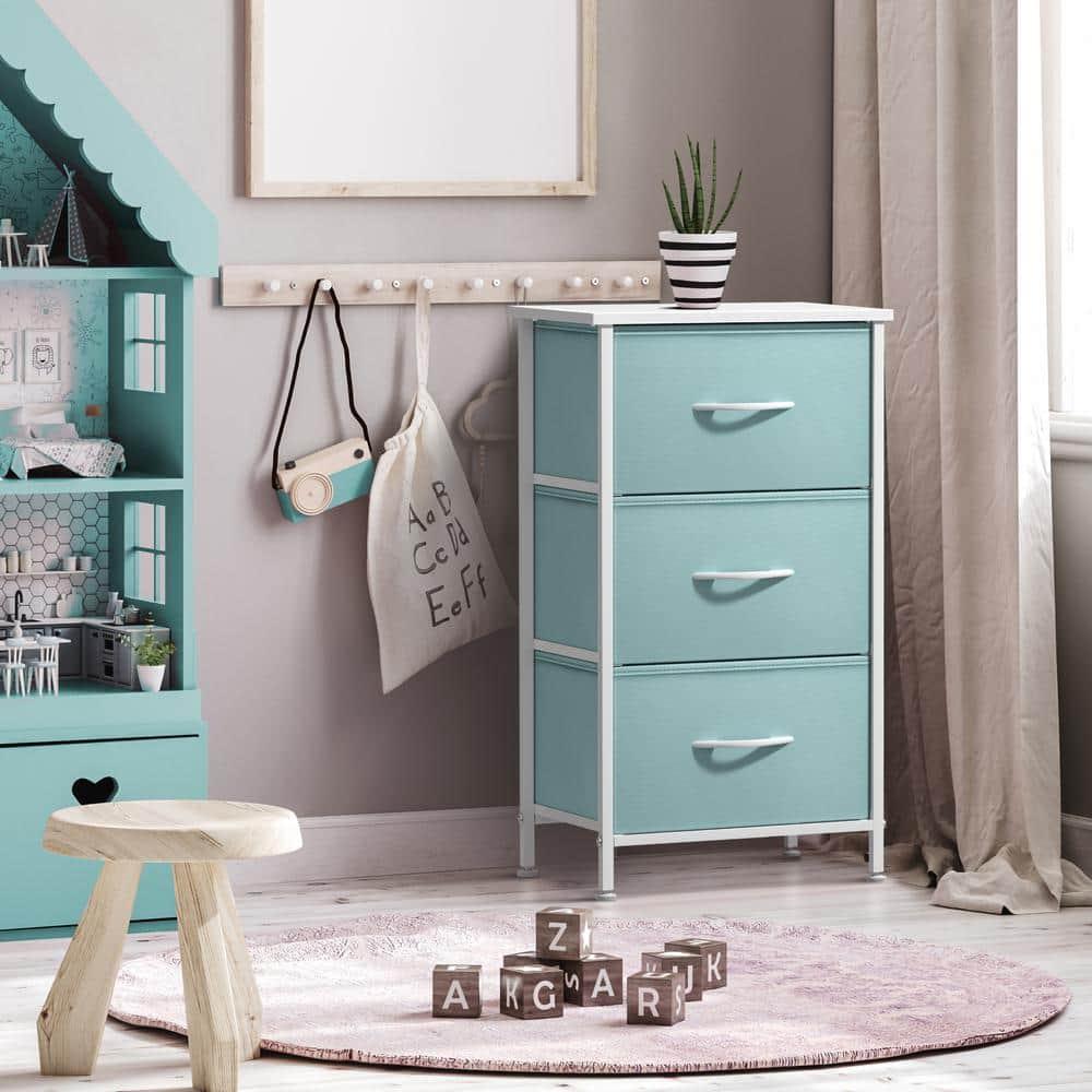 Sorbus Sorbus 3 Drawers Nightstand with Steel Frame and Wood Top