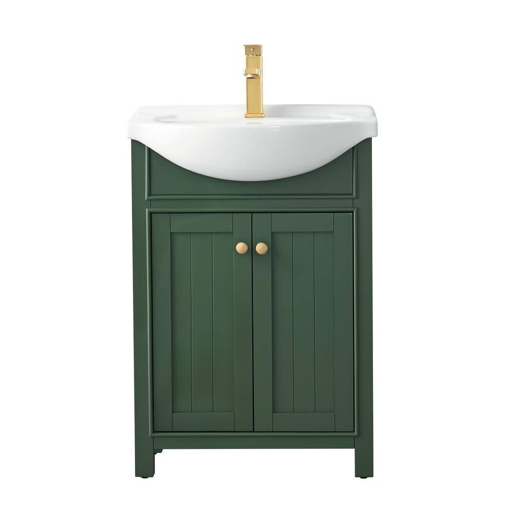 Marian Green 24" Single Sink Vanity with Porcelain Top