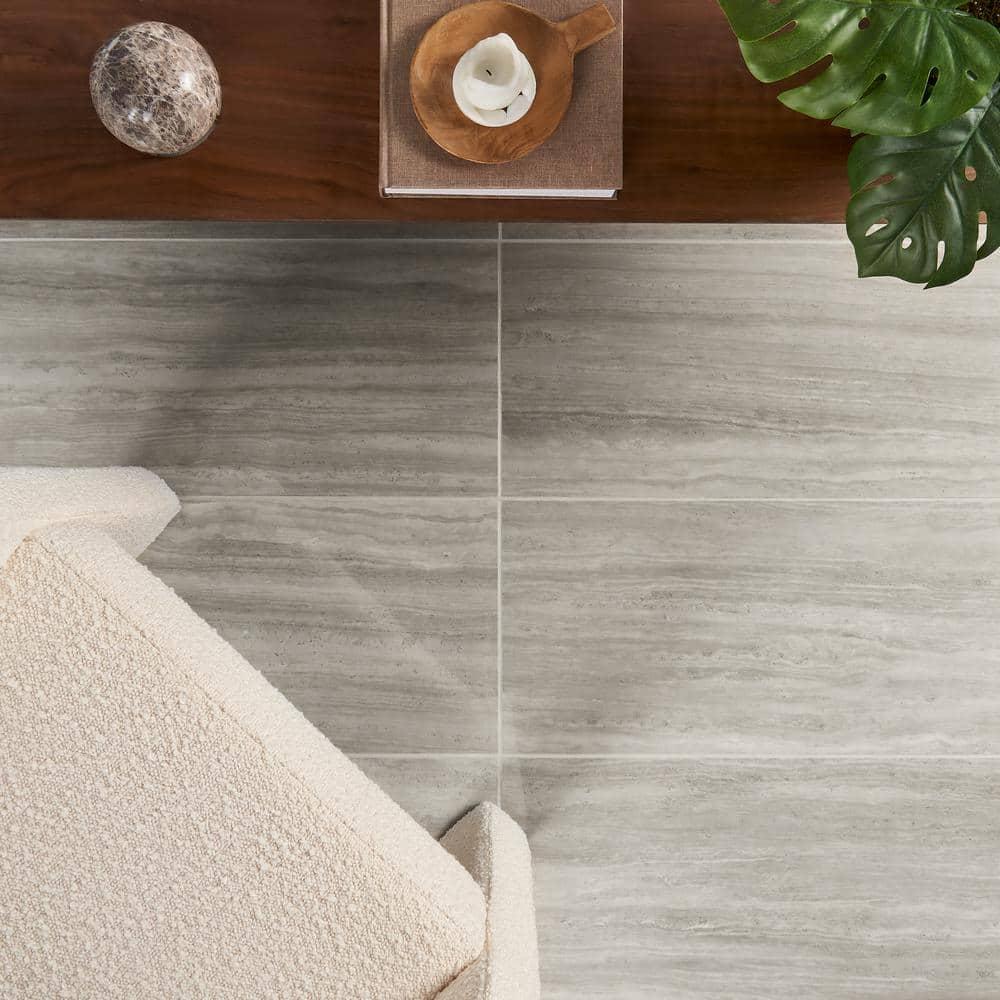 Roswell 11.72 in. x 23.69 in. Polished Porcelain Floor and Wall Tile (15.5 Sq. Ft. / Case)