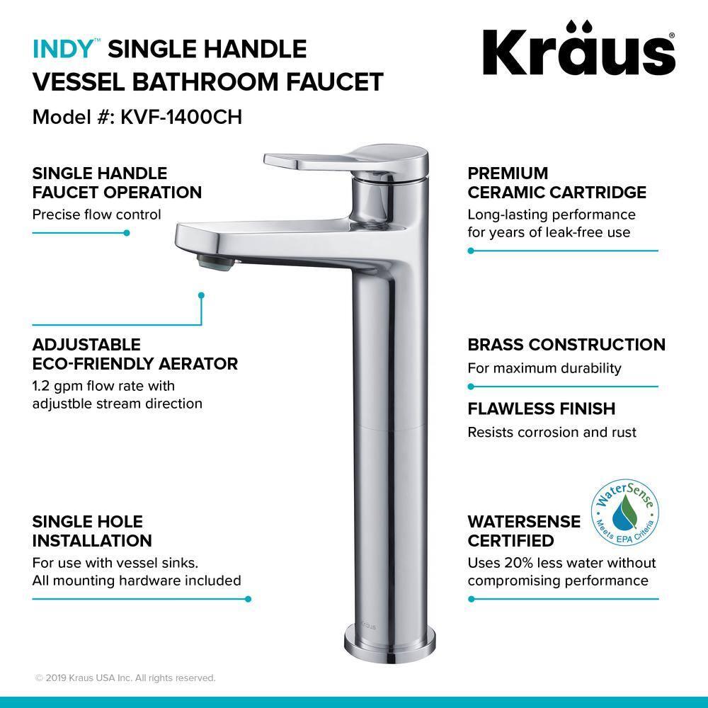 Indy Single Hole Bathroom Faucet
