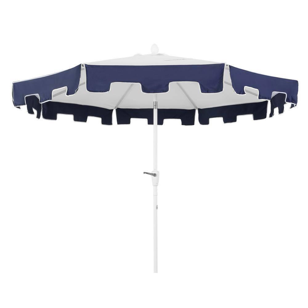 Arlmont & Co. Taveon 9 ft. Classic MidCentury Market Patio Umbrella with UV Protection, Auto-Tilt, and Crank