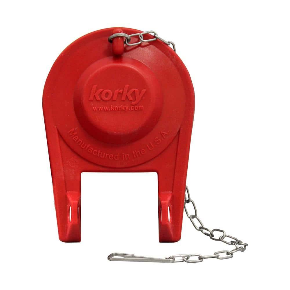 1 pc Korky Flapper and Chain Red Rubber For Universal