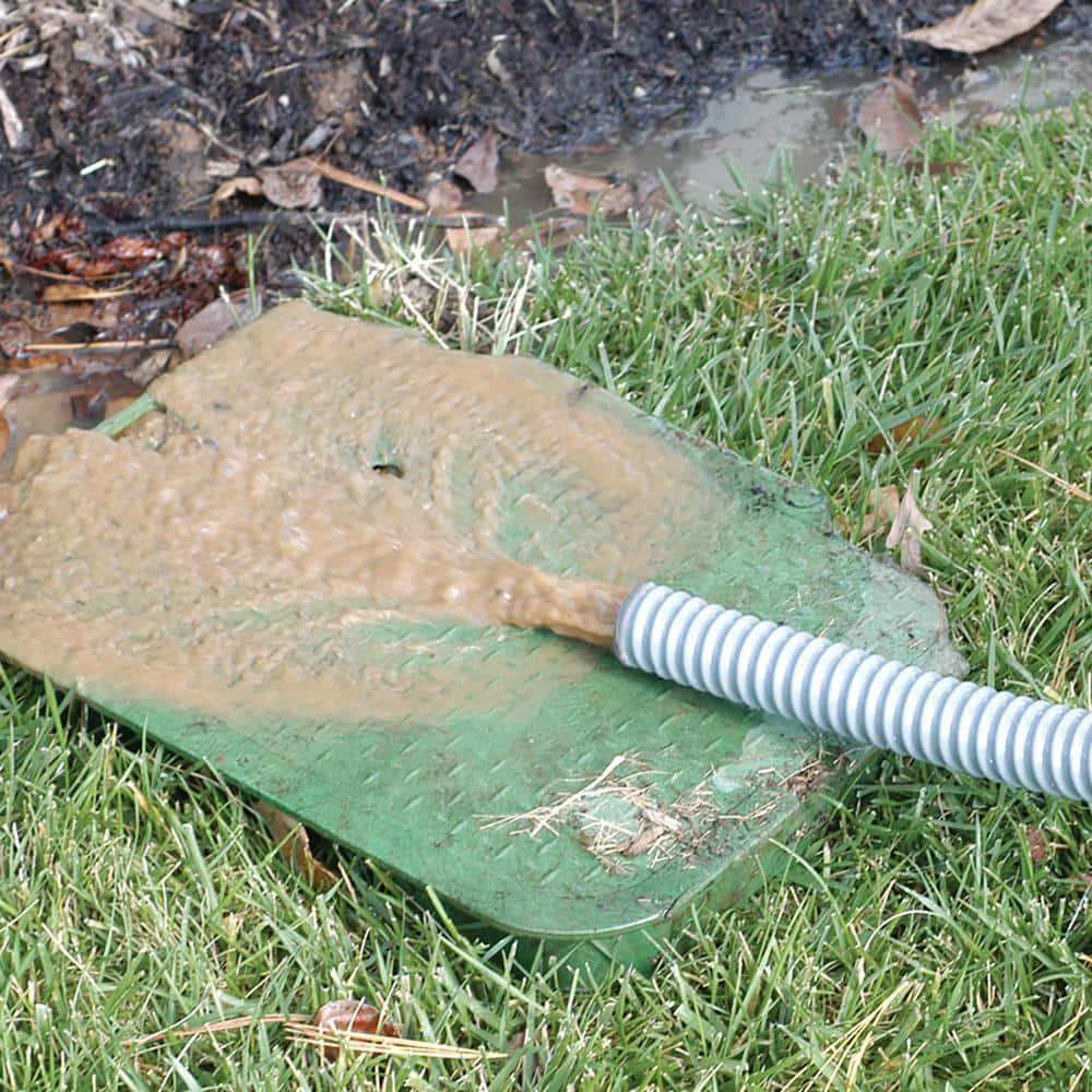 Red 36" x 72" Plastic Hand Pump Siphon with Flexible Hose