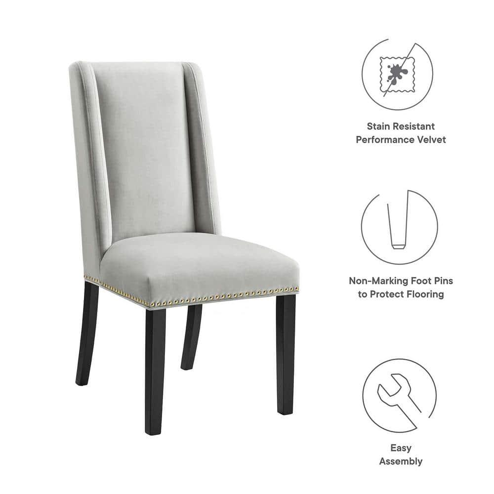 Modway Baron Performance Velvet Dining Chairs by Modway (Set of 2)