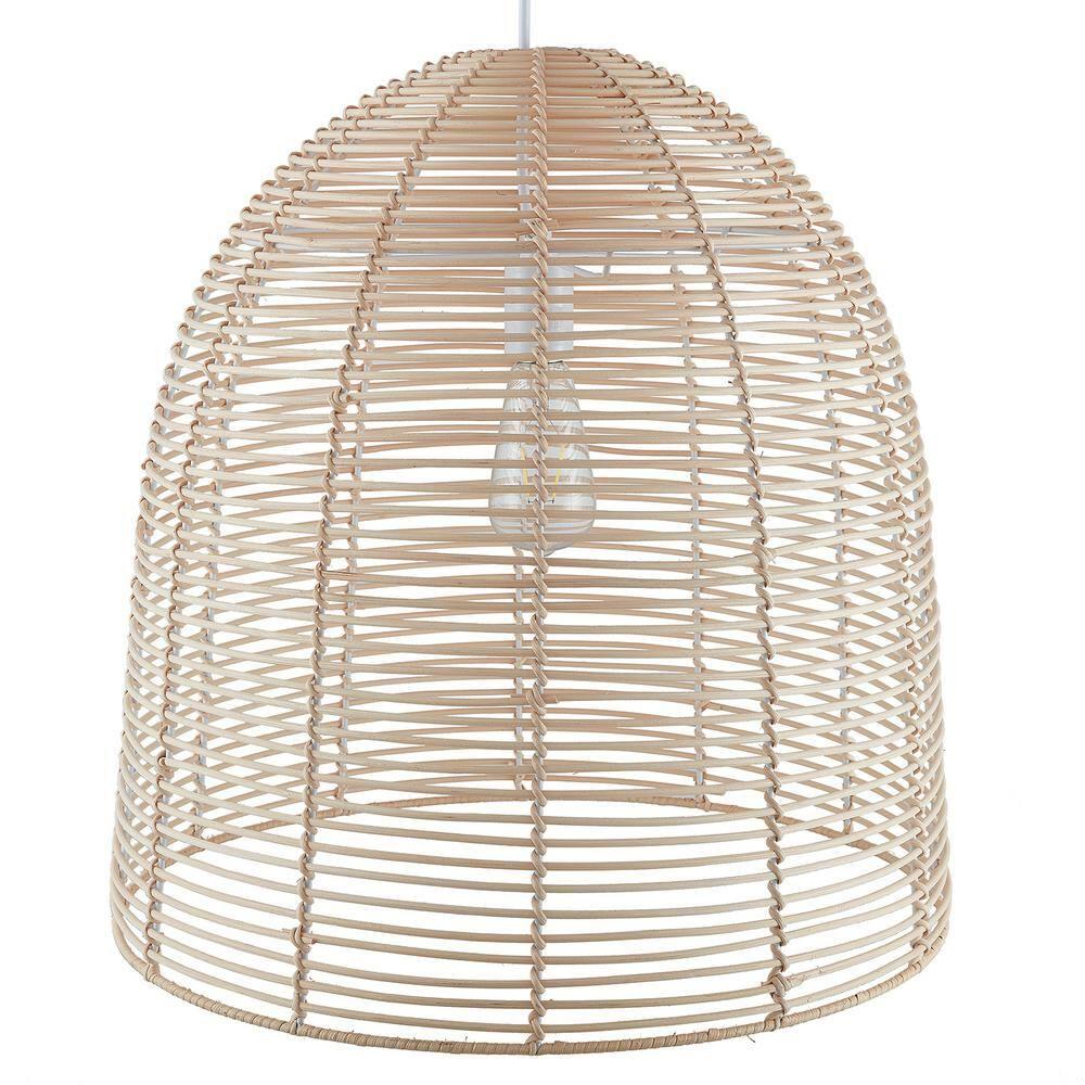 SEI Furniture Formosa Coastal Rattan Cage Pendant Lamp in Natural