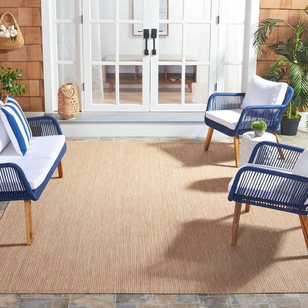 Courtyard CY8521 Power Loomed Indoor/Outdoor Area Rug - Natural/Cream - 8'9"x11'9" - Safavieh.