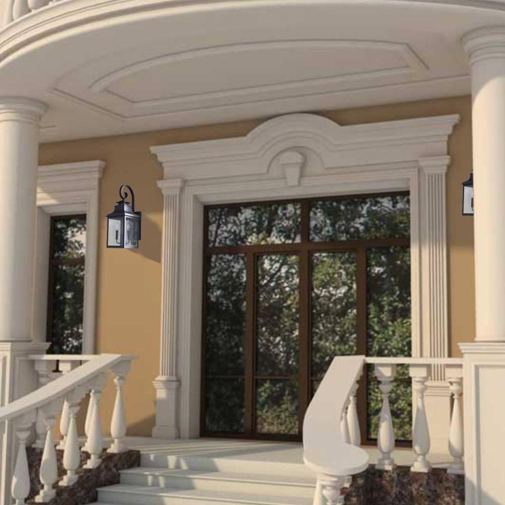 AA Warehousing ELW2283BL Exterior Wall Lighting, Black