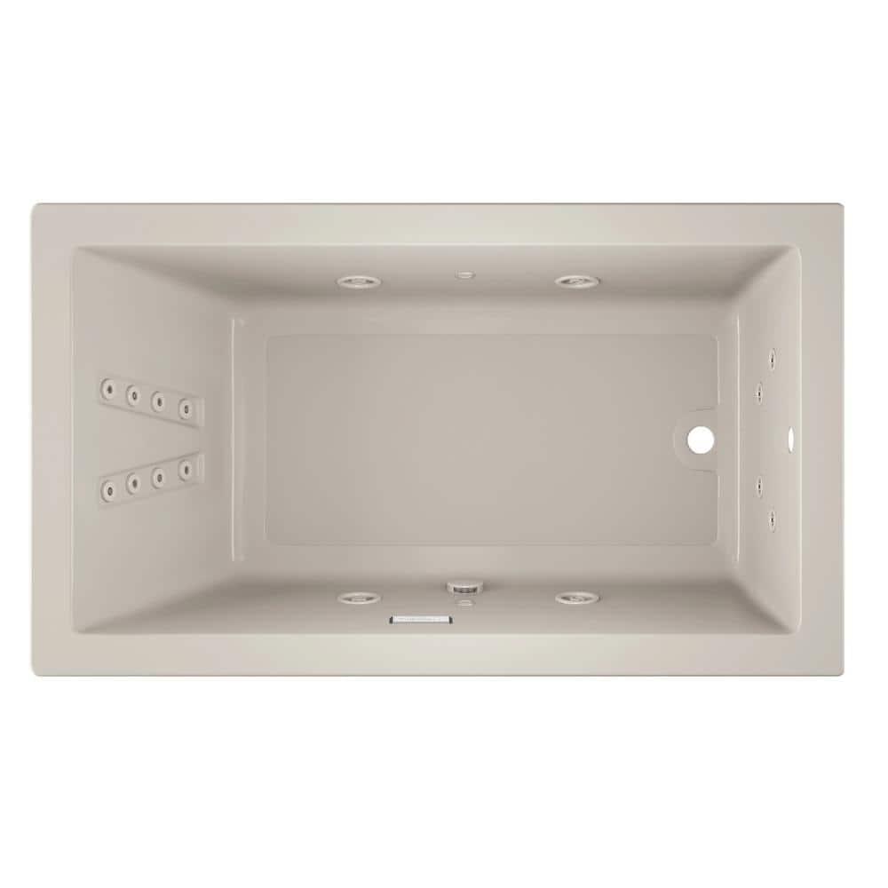 Solna™ Chromatherapy Whisper 72" x 42" Undermount Whirlpool Bathtub