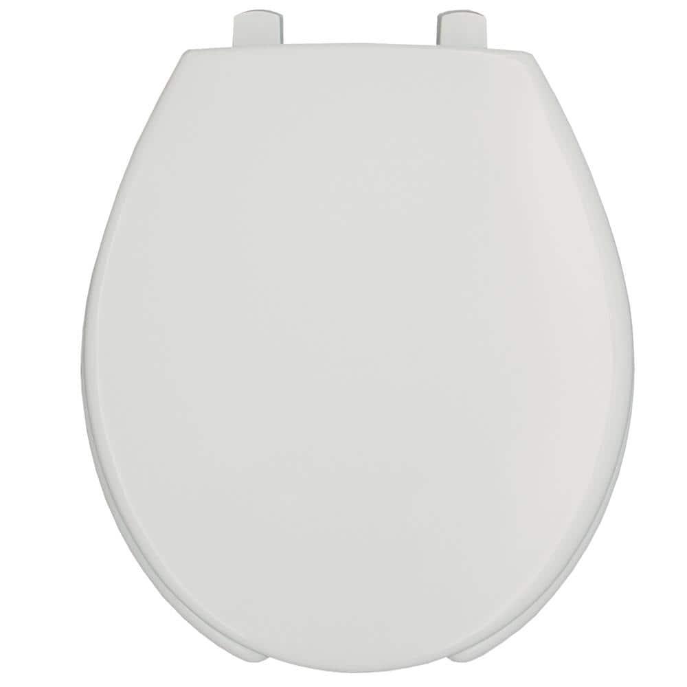 7750TDG Commercial Heavy Duty Open Front Toilet Seat, Never Loosens, ROUND, Plastic, White