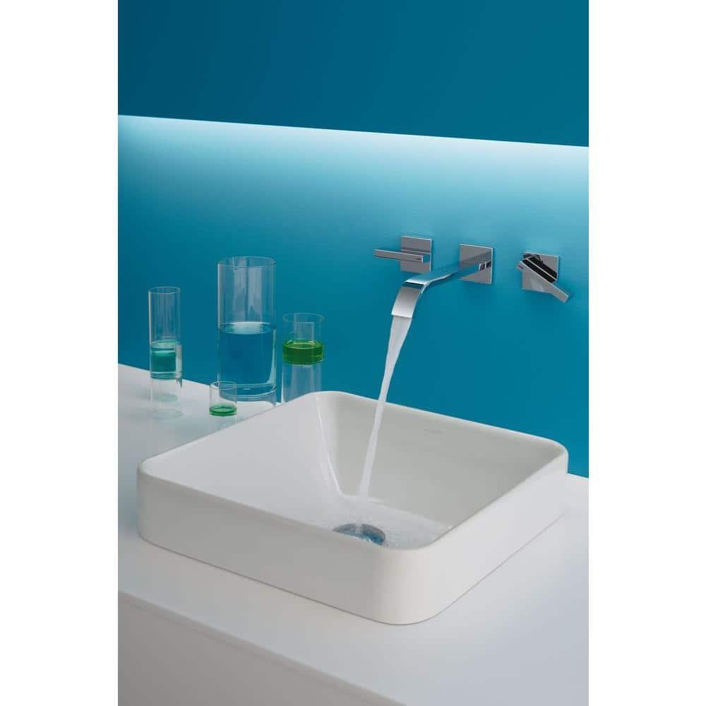 Vox® Ceramic Square Vessel Bathroom Sink with Overflow