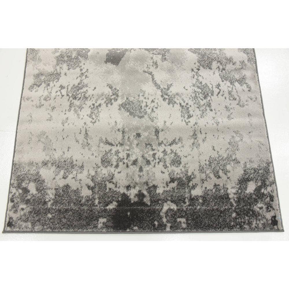 Unique Loom Metro Collection Area Rug - Space (4' 1" x 6' 1" Rectangle Light Gray/Gray)