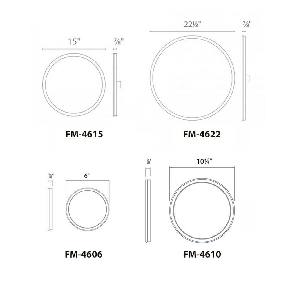 Geos 22 in. 1-Light 2700K Titanium LED Flush Mount