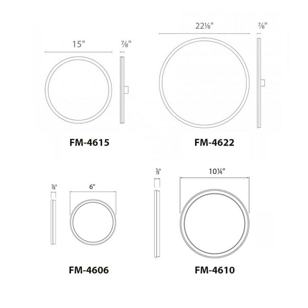 WAC Lighting Geos 22" LED 3000K Round Aluminum Low-Profile Flush Mount in Chrome