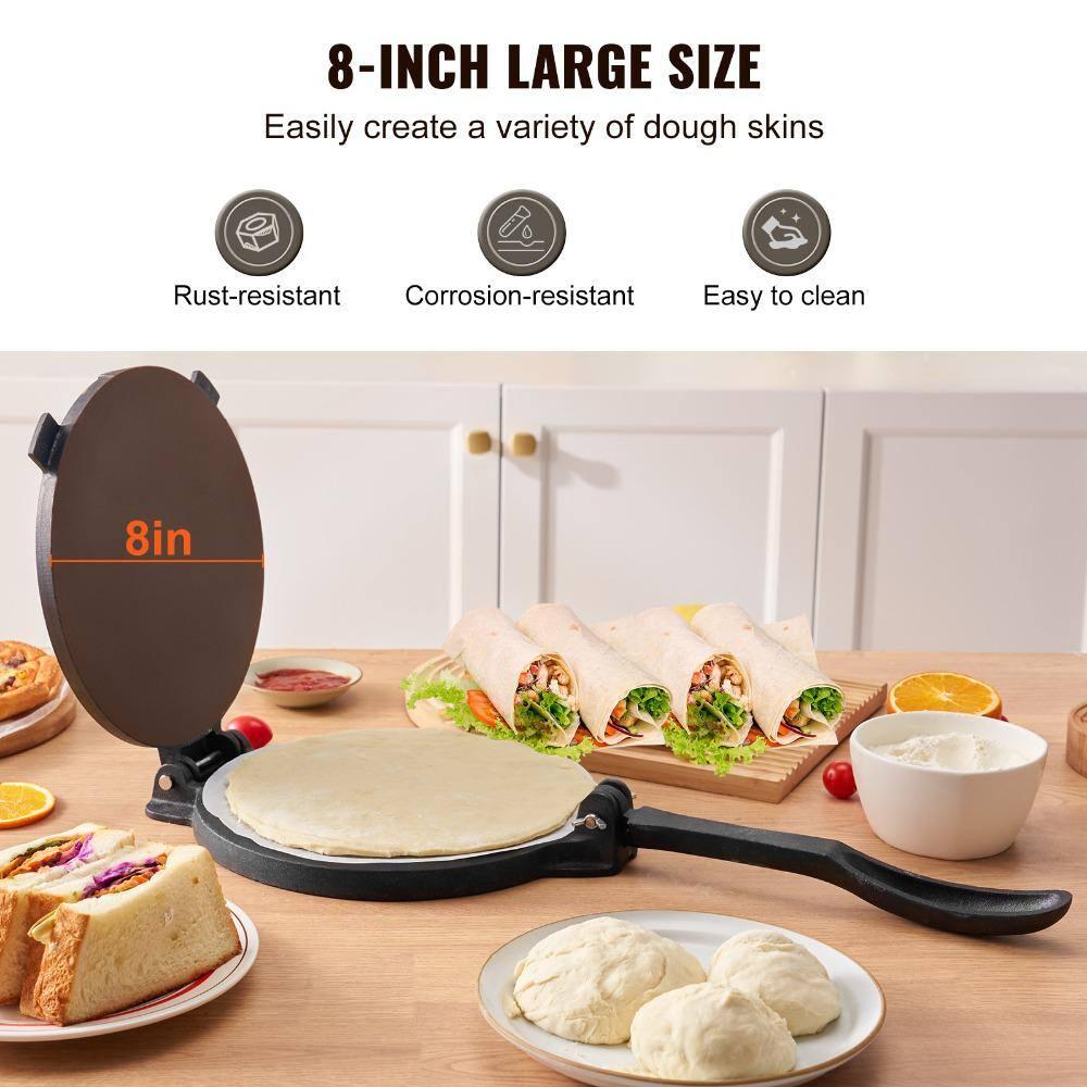 VEVOR VEVOR 8 Inch Tortilla and Roti Maker with 100 Pcs Parchment Paper