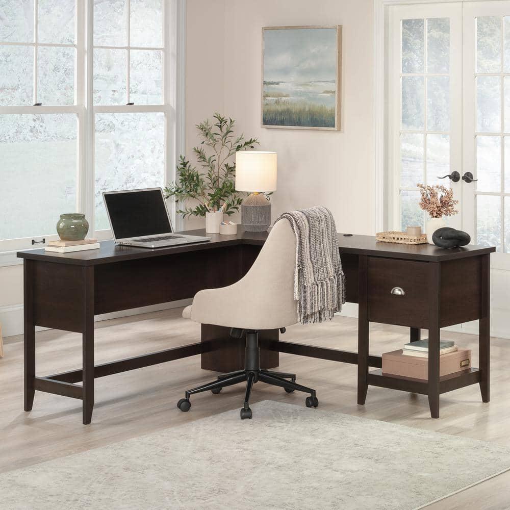 Sauder Summit Station L Desk Cinnamon Cherry